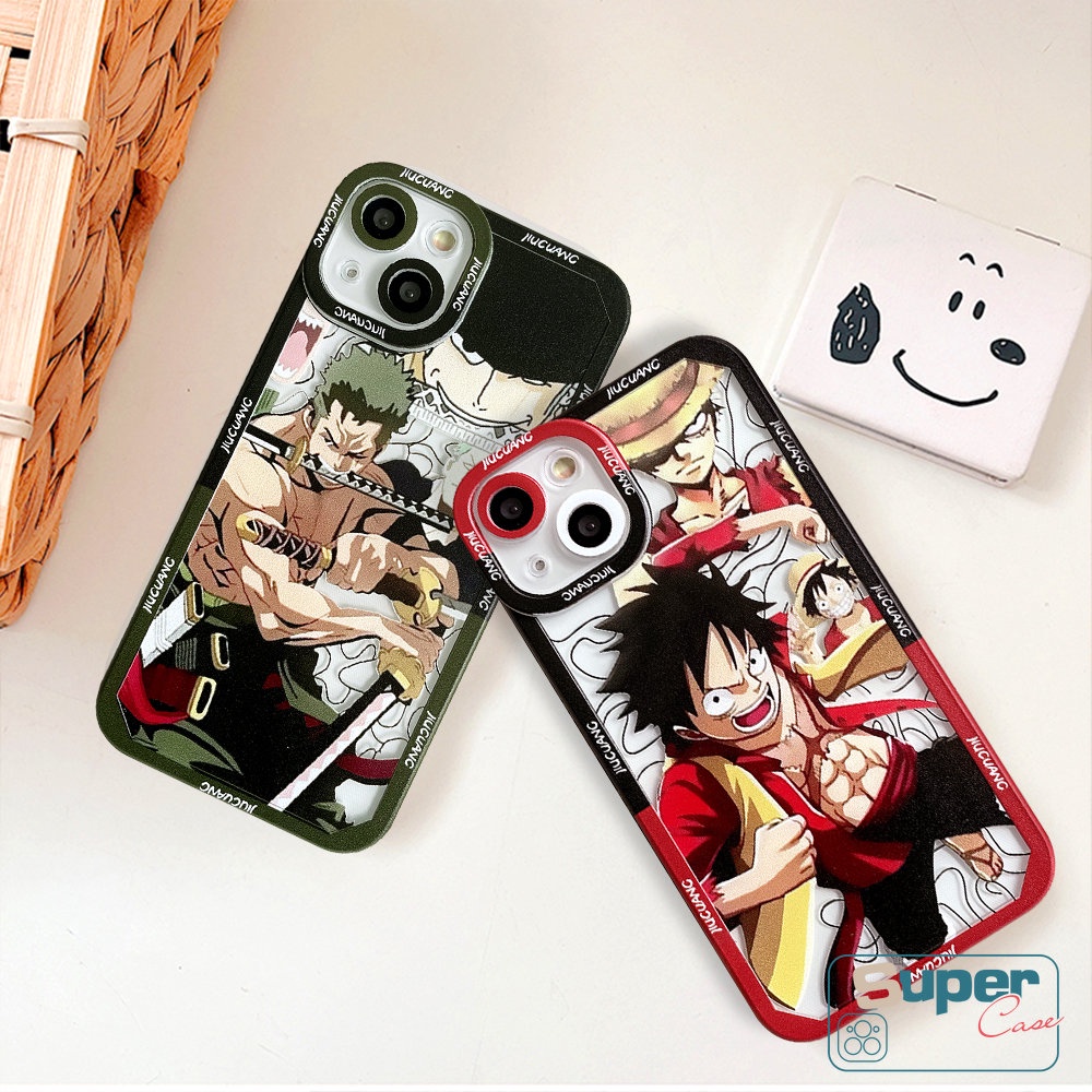 Oppo A16 A17k A78 A15 A54 A17 A57 A12 A55 A58 A96 A77s A94 A15S A95 A12E A7 A9 A5S A76 A3S A16K A74 A5 A31 A1K Reno 8T 7 5F 7Z 4F 6 Kartun Lembut One Piece Case Anime Zoro Luffy