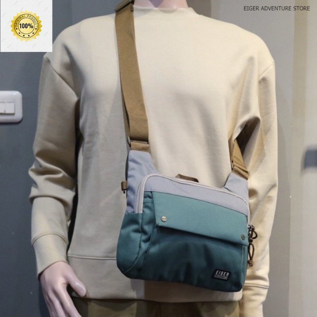 EIGER1989 TAS SELEMPANG PRIA Z-HEAVE SHOULDER SLIM GREEN