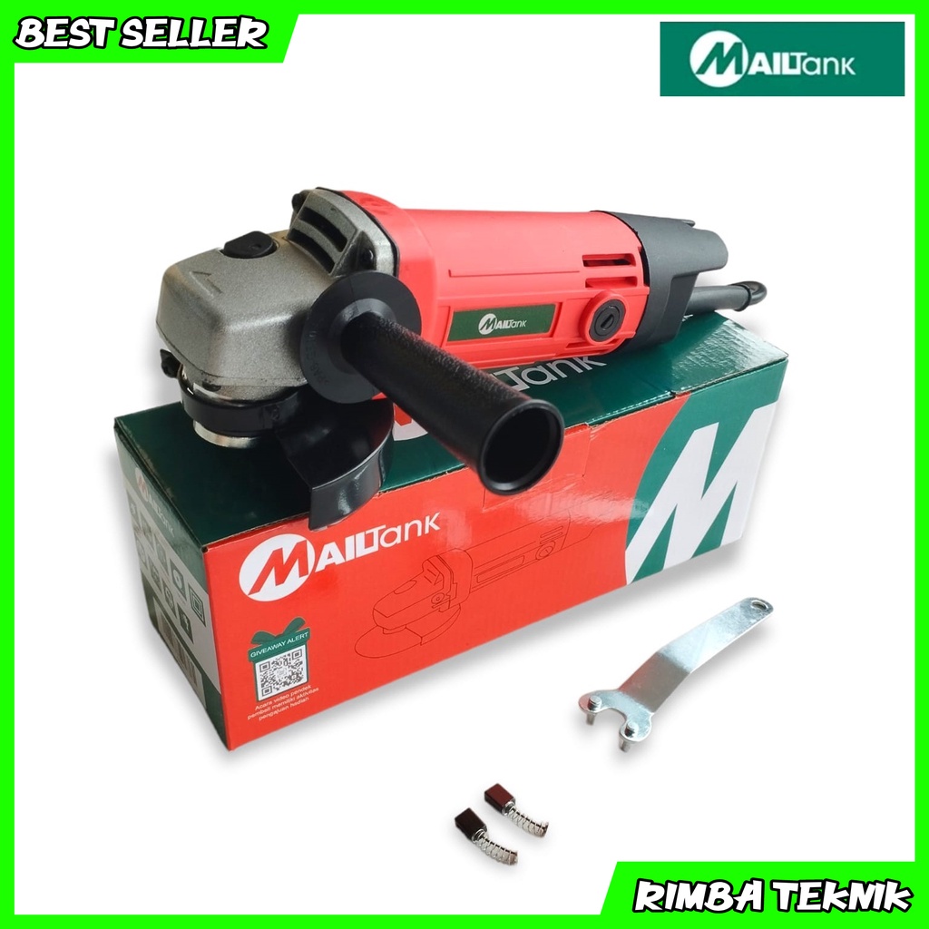 MAILTANK SH-01 Angle Grinder Mesin Gerinda tangan Gerinda listrik MailTank Gurinda murah Grenda Gurinda Gerinda Tangan Poles 4 Inch Free 1 Set Areng