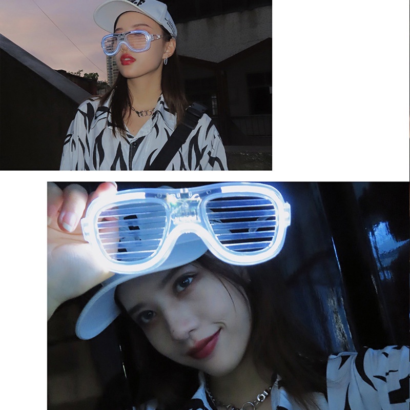 Kacamata Led Nyala Malam Colorfull Eyeglass Beauty Fashion