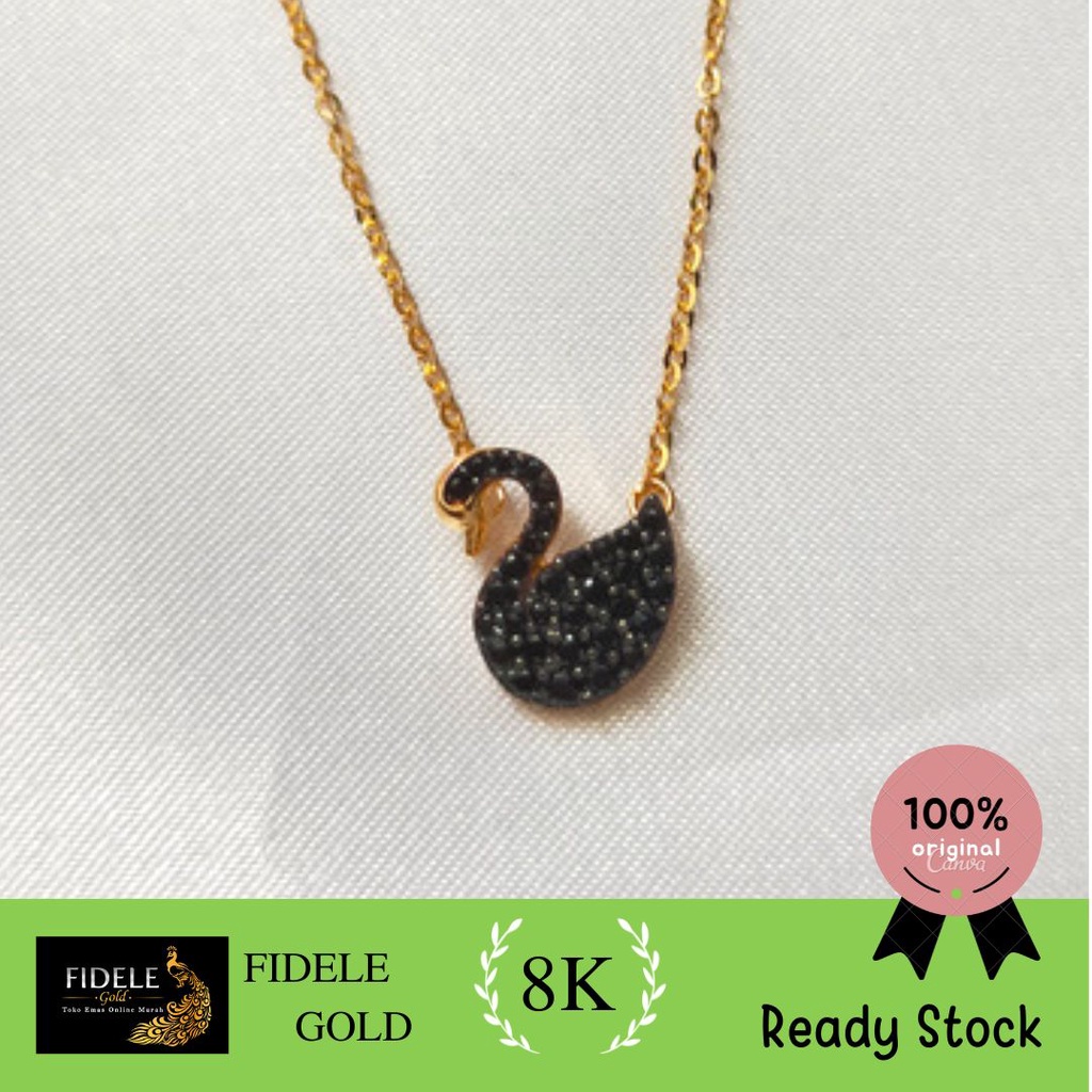 KALUNG ANGSA HITAM UBS LIFESTYLE 8K EMAS MUDA KADAR 375 EMAS ASLI KALUNG CANTIK KALUNG EMAS KEKINIAN