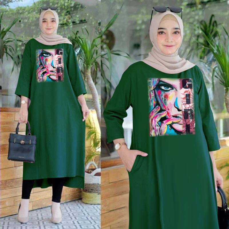 FF LONG TUNIK HIJAB COLABORATION TUNIK WANITA TERBARU 13