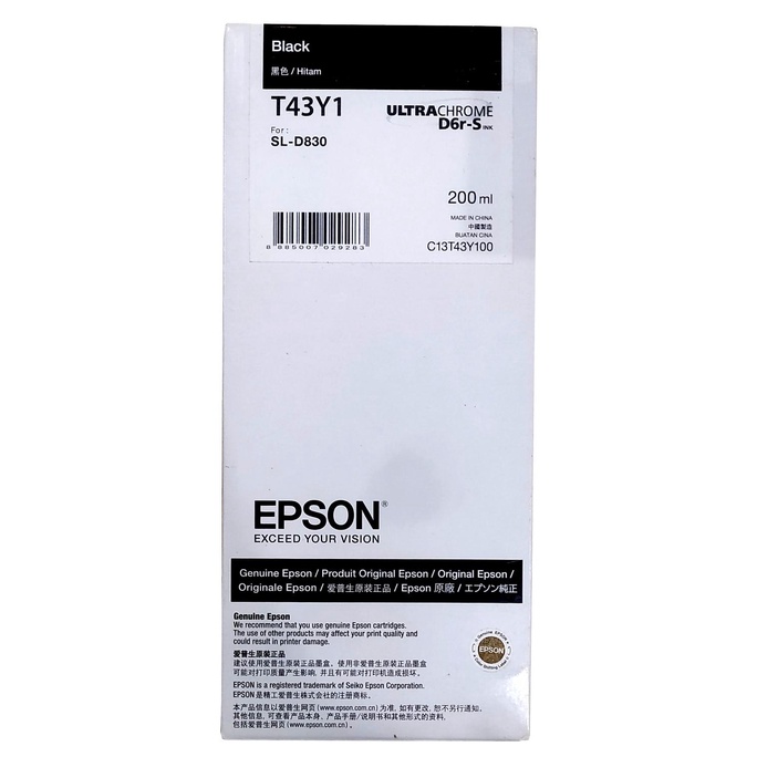 Promo TINTA CATRIDGE EPSON SL D830 SL-D830 DRYLAB T43Y T 43Y T 43 Y Original