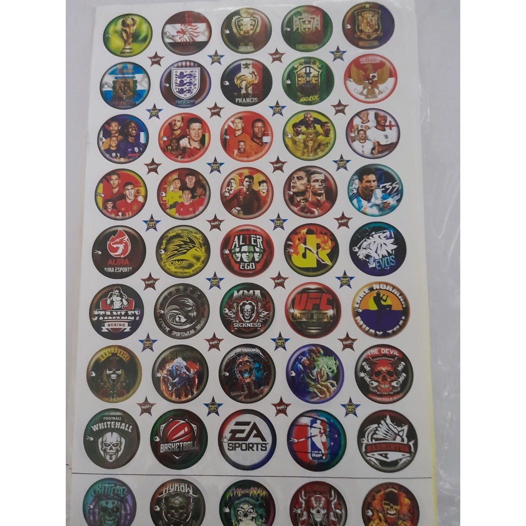 Tajos Besi Tipis Mainan Anak Berkarakter 1 Lembar isi 45 Pcs Tajos Besi  Tazos Mainan Mainan Anak Ka