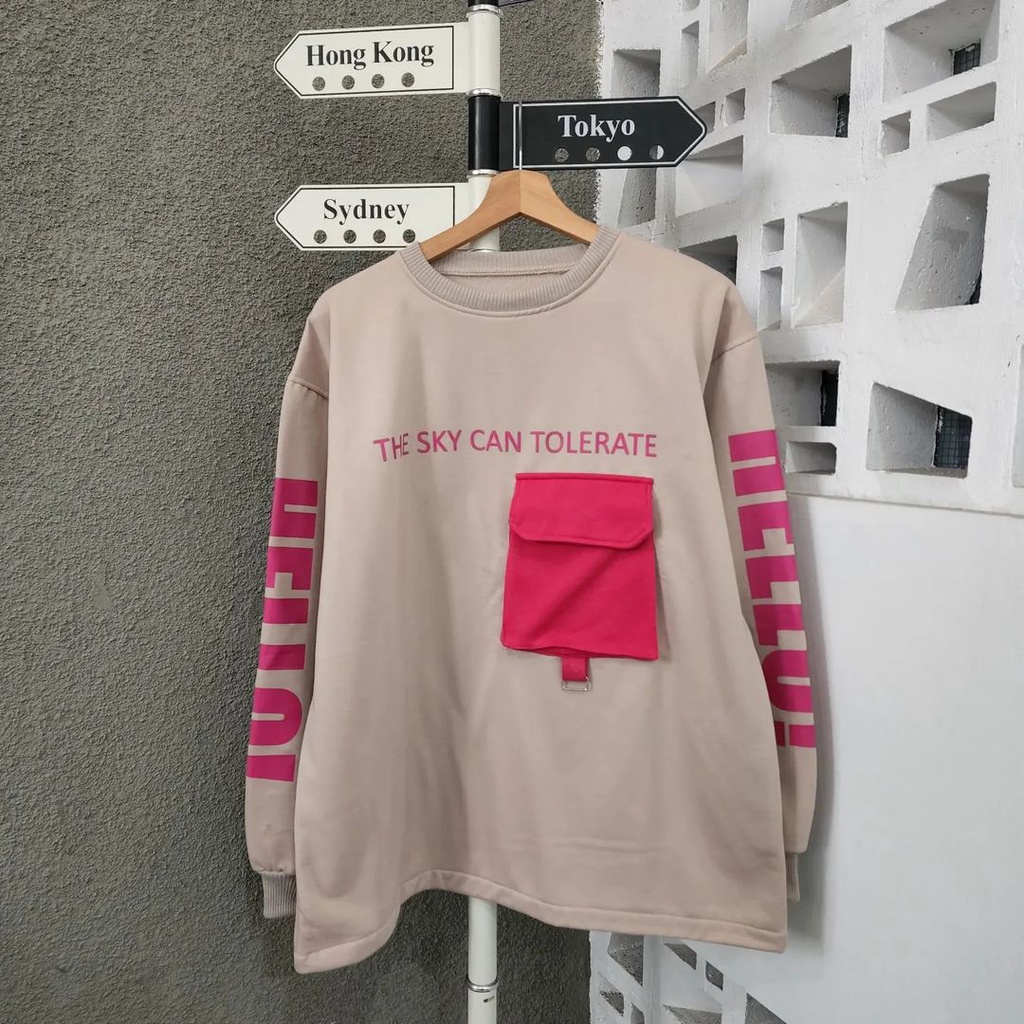 MVP - Hello PockyPink Oversize - Sweater Oversize Kekinian