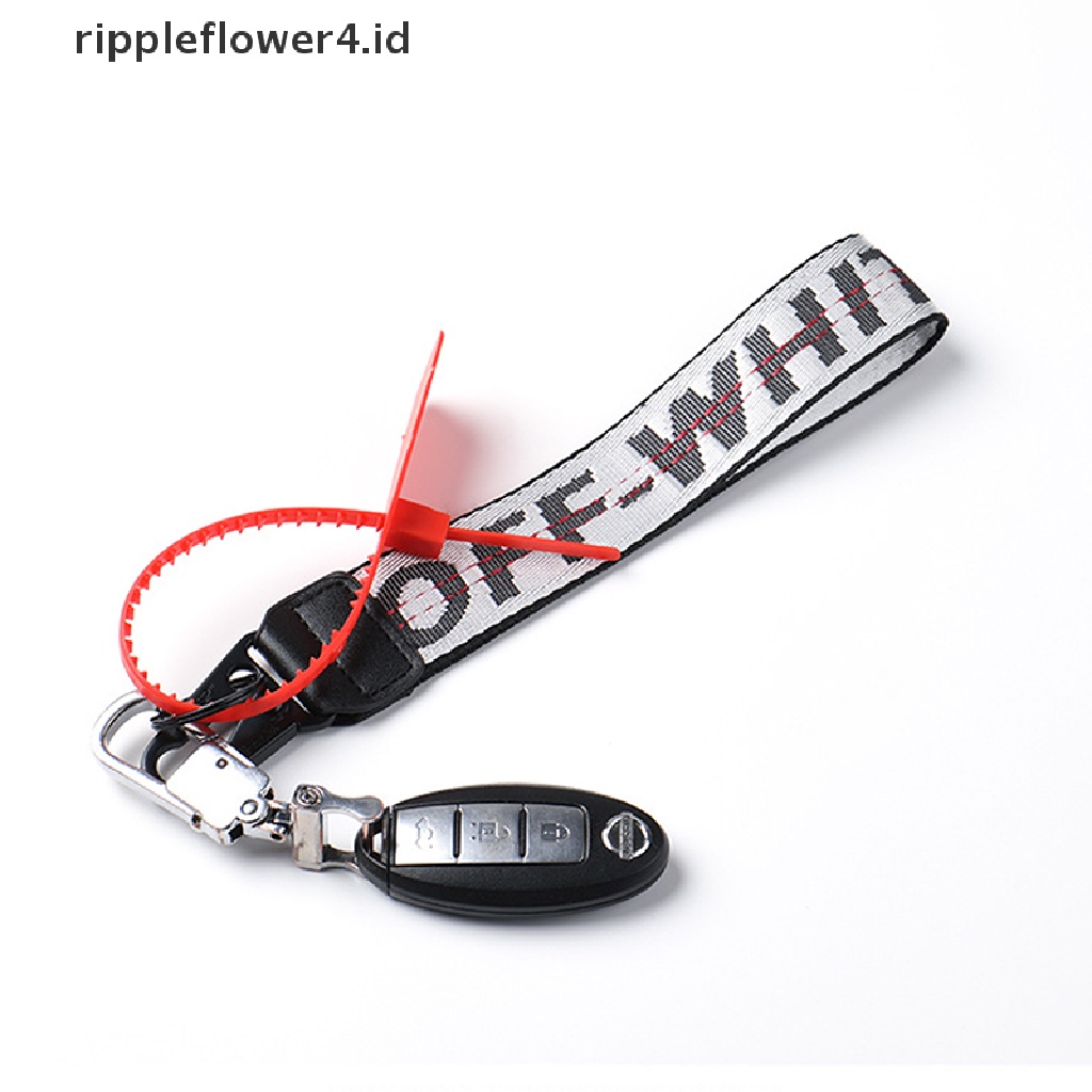 {rippleflower4.id} Off-white Inspired Keychain Lanyard Tali Pergelangan Tangan Sabuk Industri 10.5 &quot;NY~