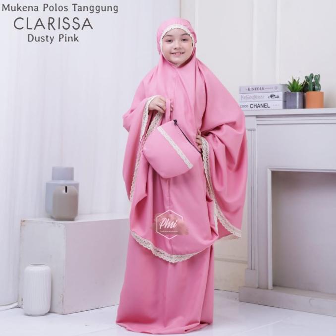 Mukena Anak Tanggung Polos Clarissa (Pink)