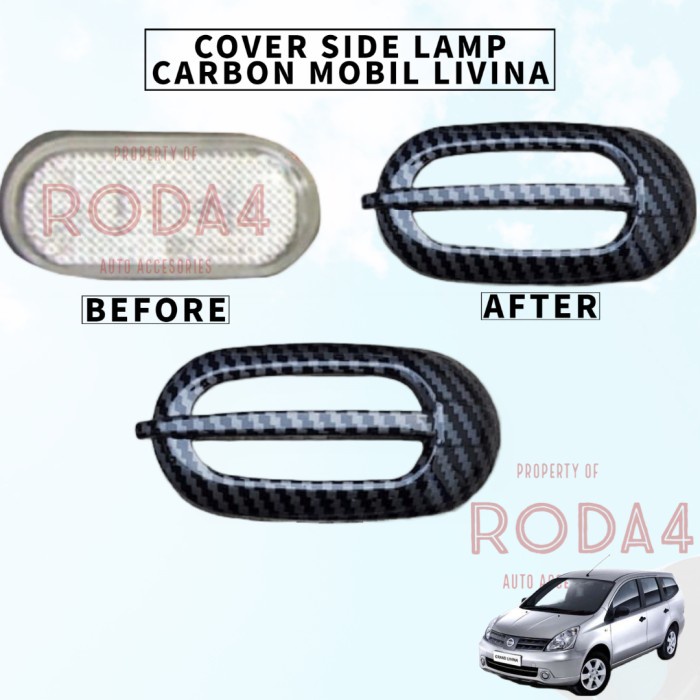 Ring Side Lamp Mobil Livina Cover Side Lamp Carbon