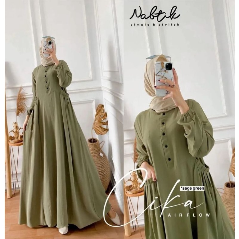 Gamis CIKA MAXY CRINGKLE AIRFLOW