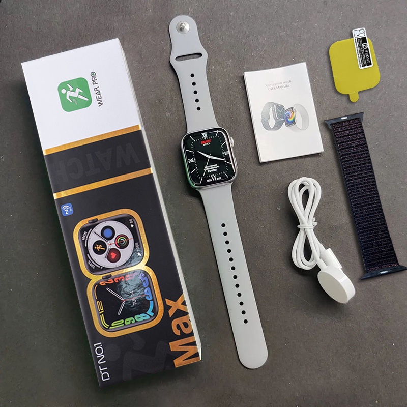 FREE BONUS ❤️ORI IWO DT8 MAX Smartwatch Original series 8 GORILLA Glass 45mm 2.0 inch Full Screen jam tangan berenang telefon NFC Fashion pria music player IPS Original DT7 Pro max DT no 1