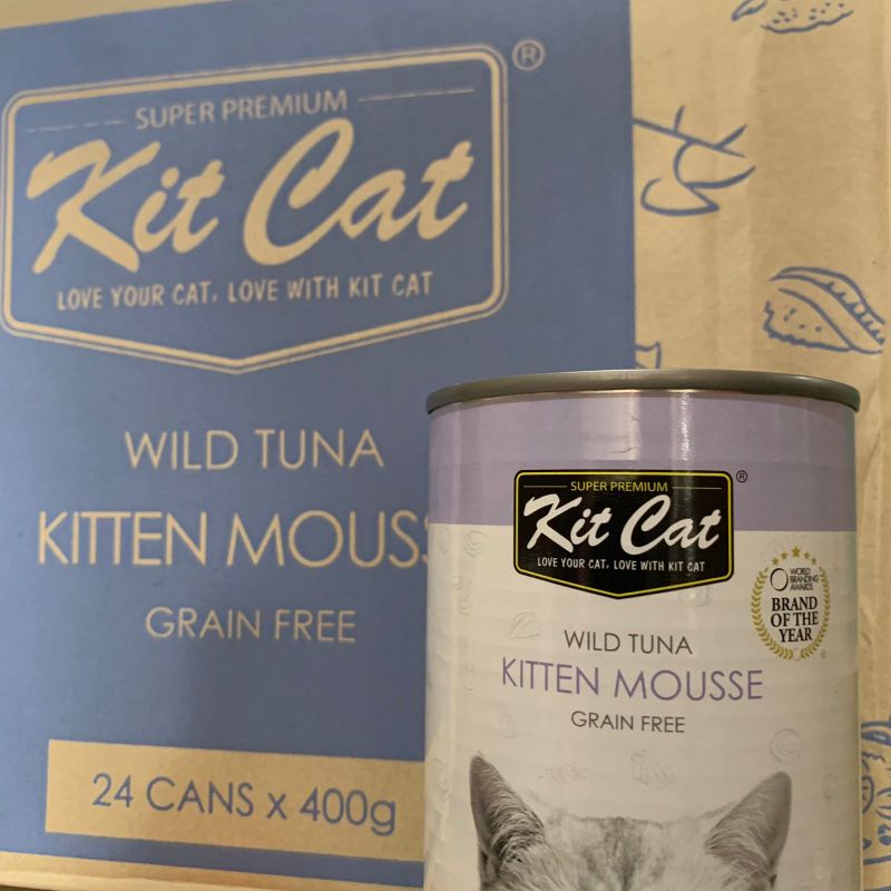 Kit Cat Wet Food Kitten 400gr x 1Dus Makanan Kucing Anak (Kitten Mousse)