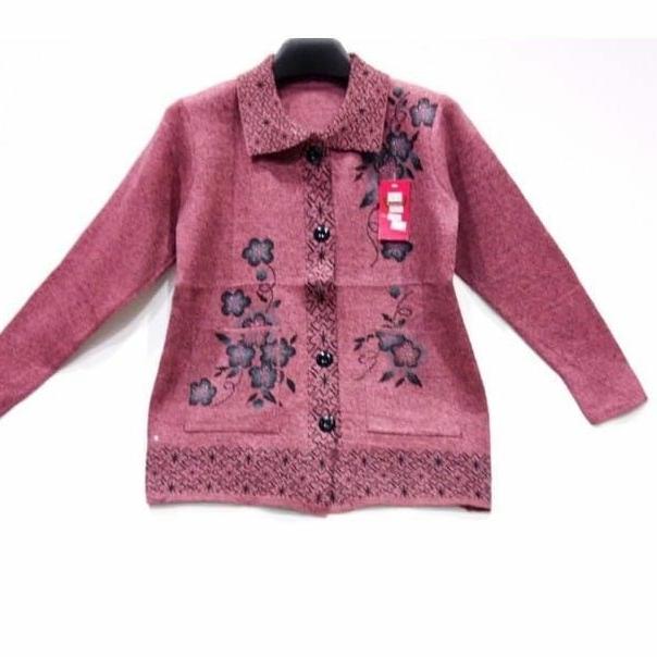 Tren Terbaru Jaket rajut emak nenek / manset rajut ibu bahan import tebal premium sweater wanita cas