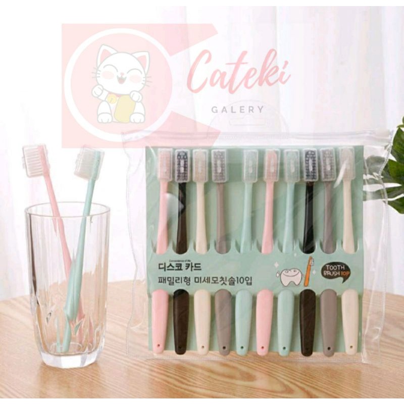 [CTK] PROMO SIKAT GIGI ANAK / DEWASA 1 PC ATAU  1 SET 10 PCS / TOOTHBRUSH DOUBLE CARE SENSITIVE SOFT- SWEET BARU MURAH SIKAT GIGI TRAVEL