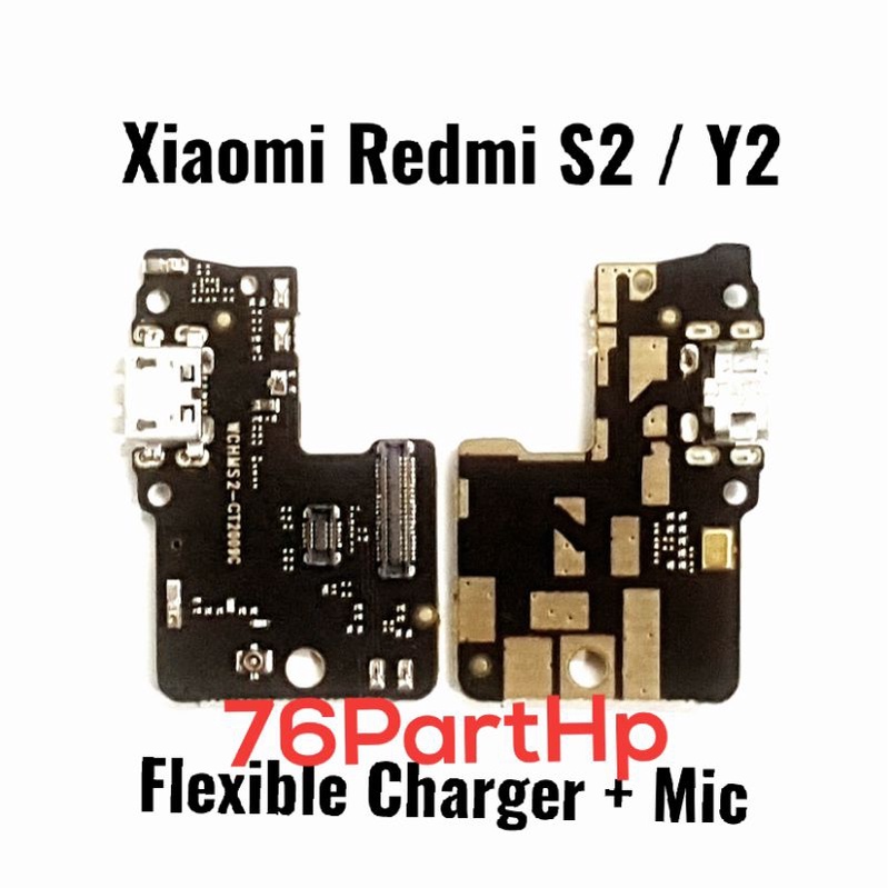 Ori Flexible papan PCB connector charger &amp; Mic Xiaomi Redmi S2 - Y2