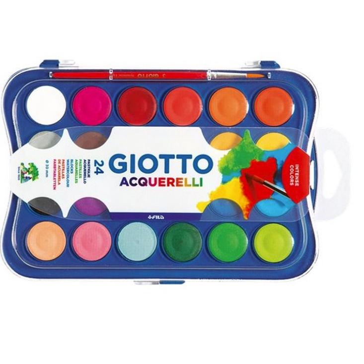 

Obral Laris Giotto Mini Watercolor 23 mm 12 or 24 Block - Cat Lukis Anak