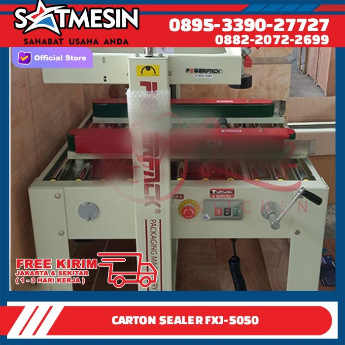 

CARTON SEALER POWERPACK FXJ-5050 MESIN PENYEGEL KARTON DUS FXJ 5050