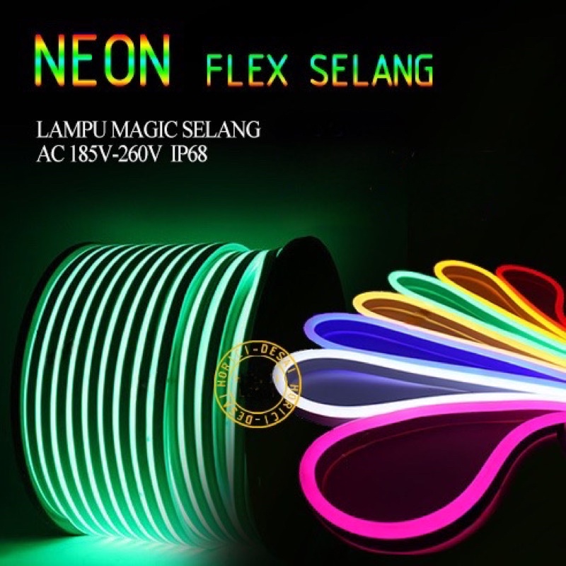 lampu selang led strip soft flex ac 220 volt meteran