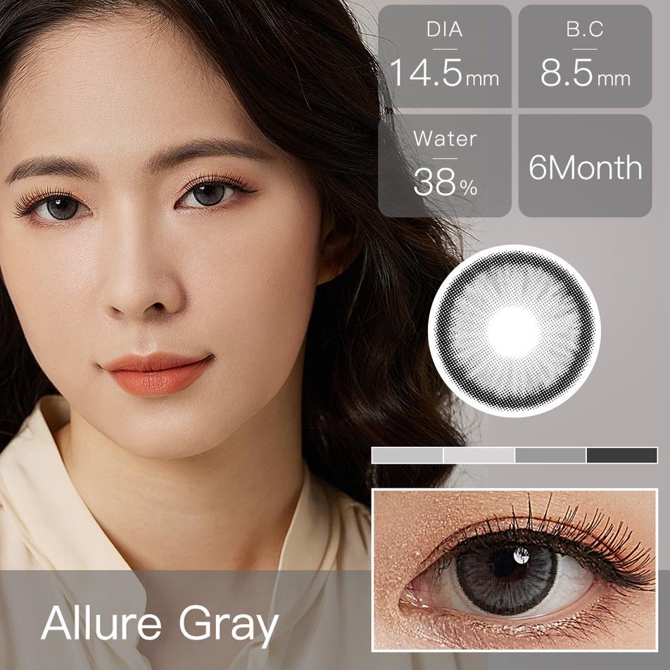 （COD）Softlens Mata Normal，abu-abu/hitam Lensa Warna, soflen mata，soflen 14.20 mm normal –SIL.10De22υ