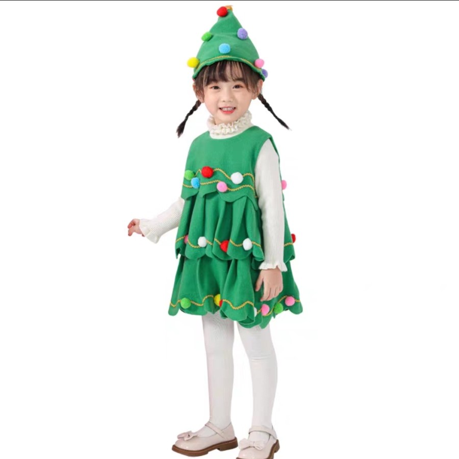 christmas tree kids costume kostum natal kostum pohon natal anak felt