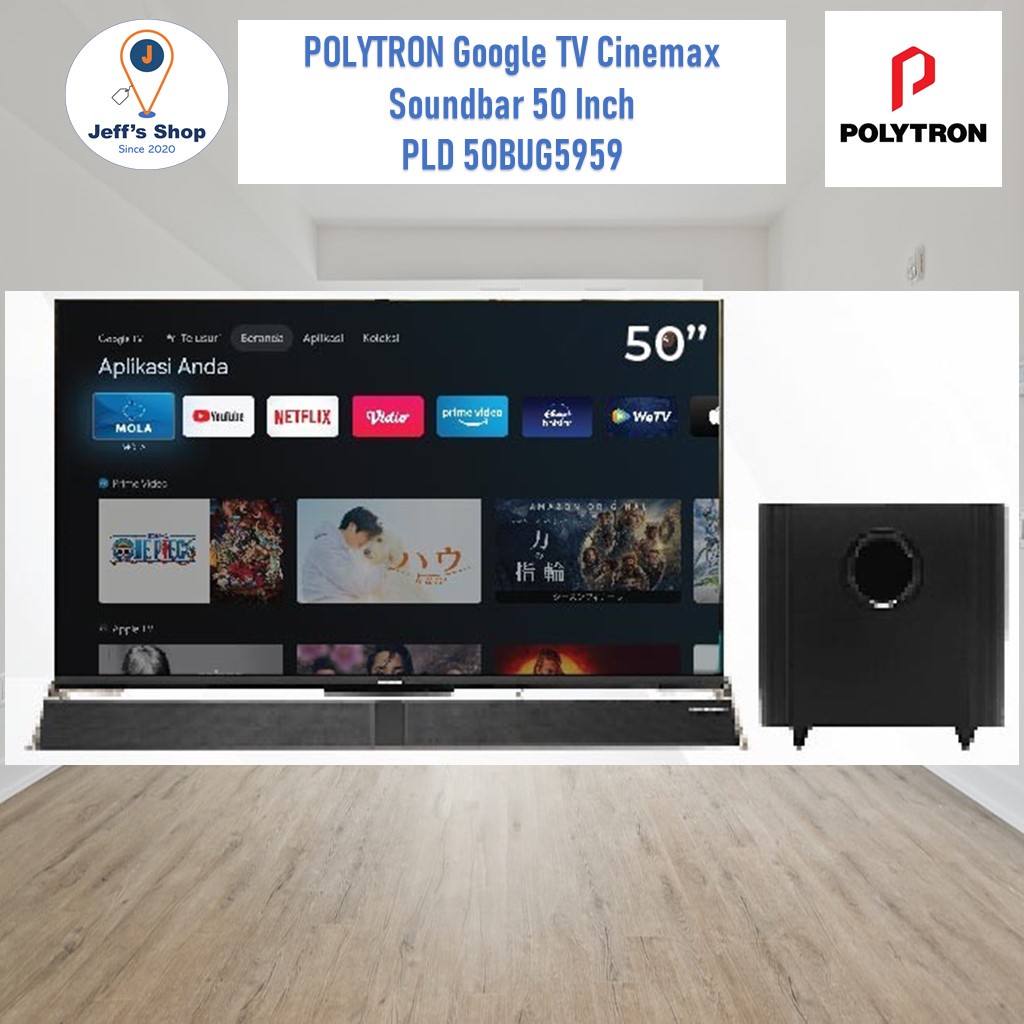 LED Google TV POLYTRON 50 Inch Cinemax Soundbar PLD 50BUG5959