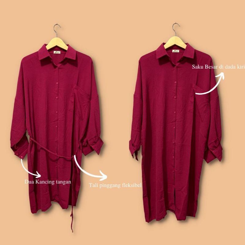 Tunik Cewe Perempuan Wanita Big Size Jumbo Besar Bagus Bahan Crinkle Premium Berkwalitas