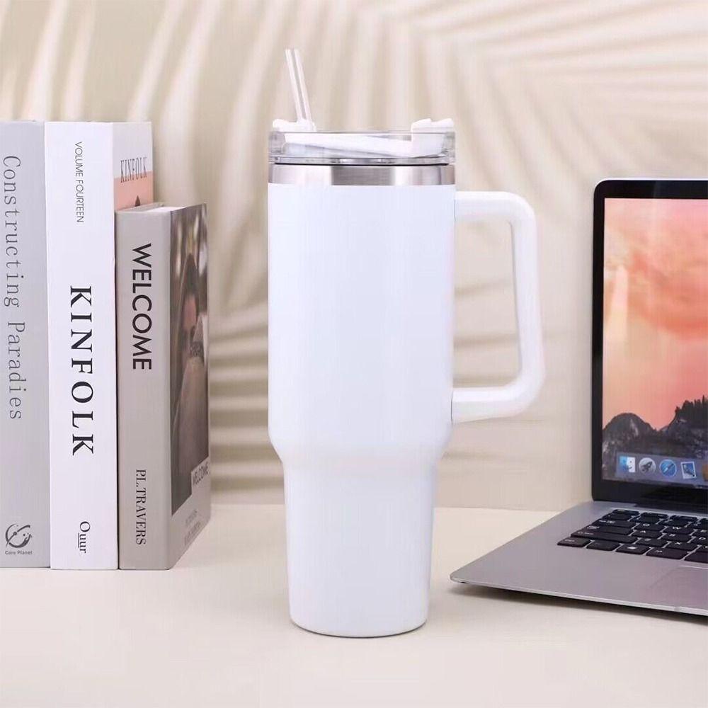 Preva Mug Tumbler Portable Dengan Tutup Sedotan With Handle Termos Botol Air