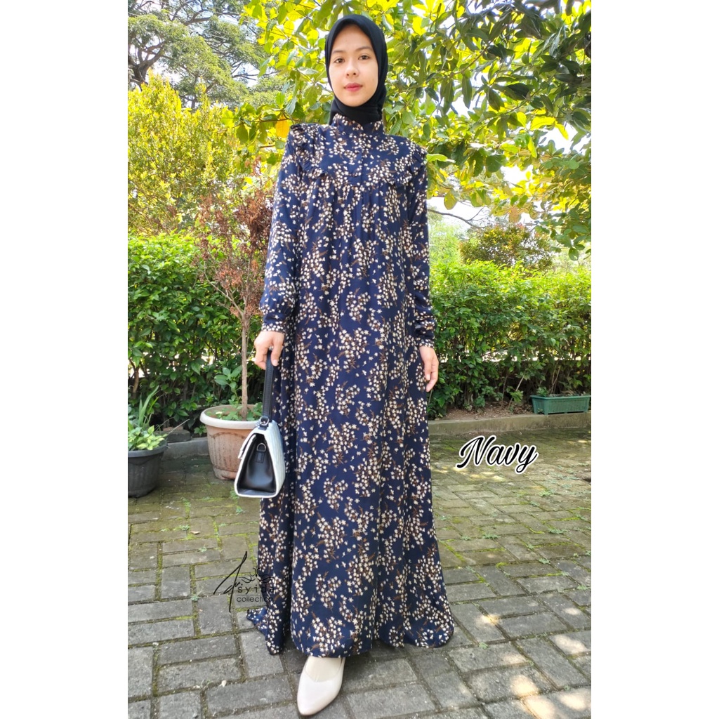 TERBARU! HOMEY DRESS RAYON SUSUN MOTIF  / GAMIS RAYON KRAH