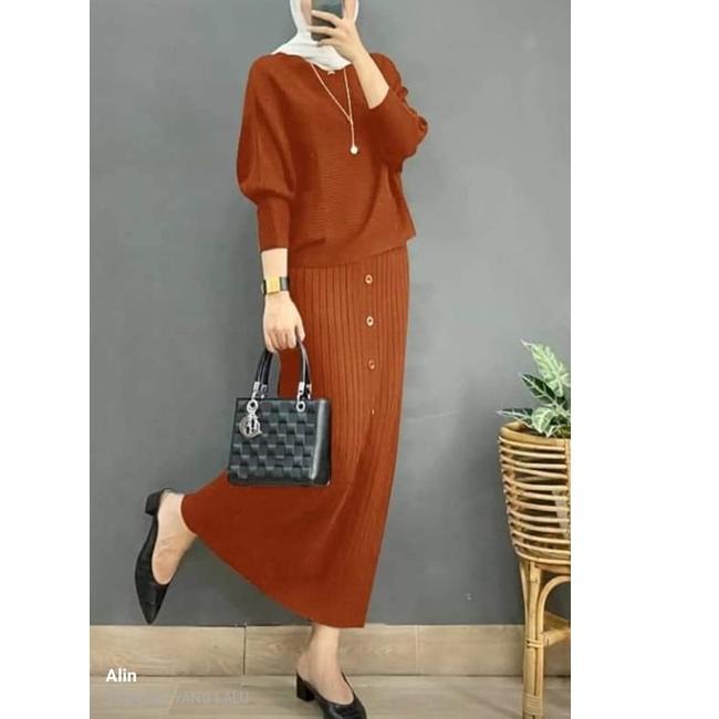 ➱Paling Dicari SETELAN ROK BLOUSE RAJUT WANITA PREMIUM / ANYA SET / LAURA SET / CINDY SET / FLORA SE