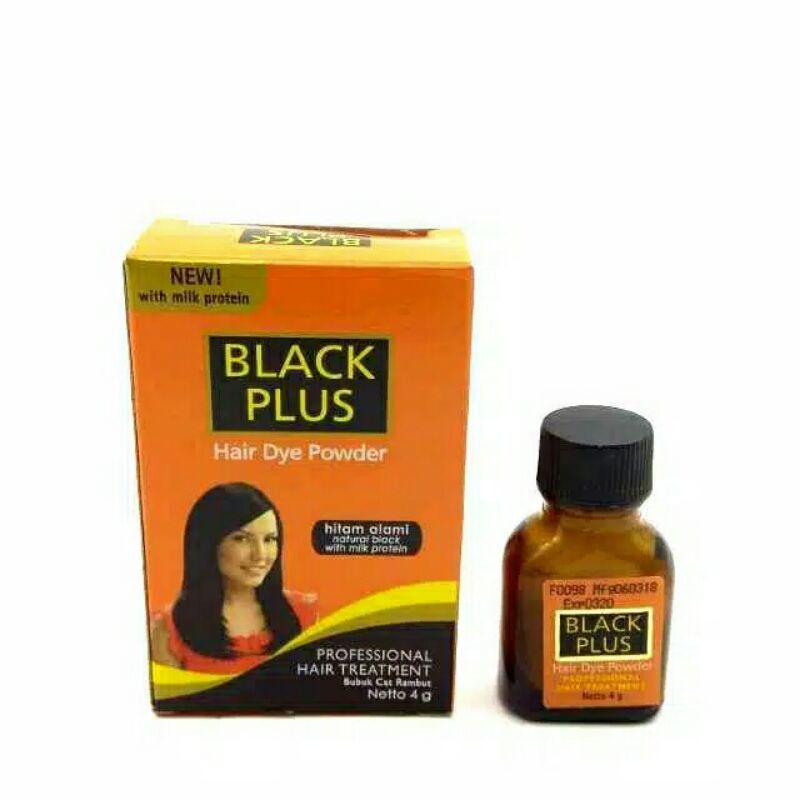 BLACK PLUS Hair Dye Powder | Penghitam Uban Rambut