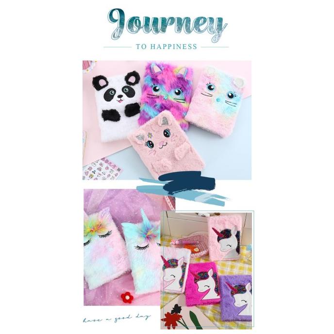 

NOTEBOOK UNICORN BUKU TULIS AGENDA DIARY FUR BULU NB01 NB02 NB03