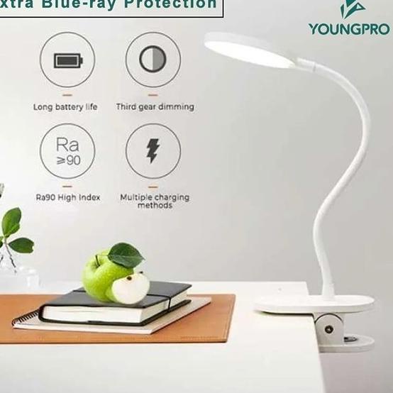 Paling Berkualitas GARANSI 1 TAHUN  YOUNGPRO LAMPU JEPIT LED MEJA BELAJAR/LAMPU MEJA BELAJAR/LAMPU B