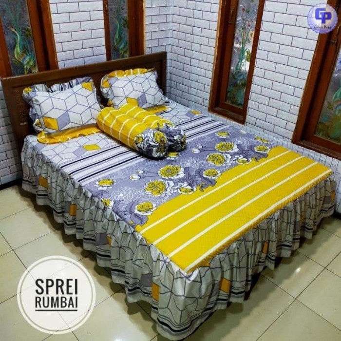 All Motif Sprei Rumbai Ukuran 160 Kasur No 2 Sprei rumbai home made