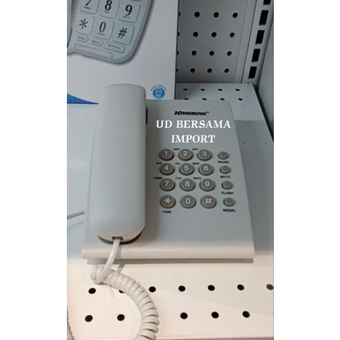 KRISBOW Telepon Basic SKH-304/Telepon Kabel/Telepon Analog - Putih