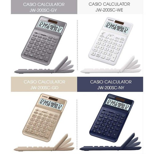 

CASIO JW-200SC KALKULATOR STYLISH COLLOURFUL 12 DIGITS JW 200 SC #ORIGINAL