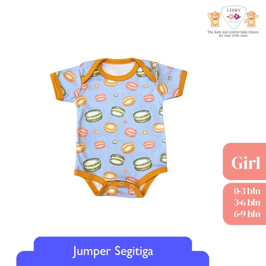 Makassar ! Jumper Bayi Segitiga &amp; Segiempat Motif Libby Baby 1 Pcs / Pak