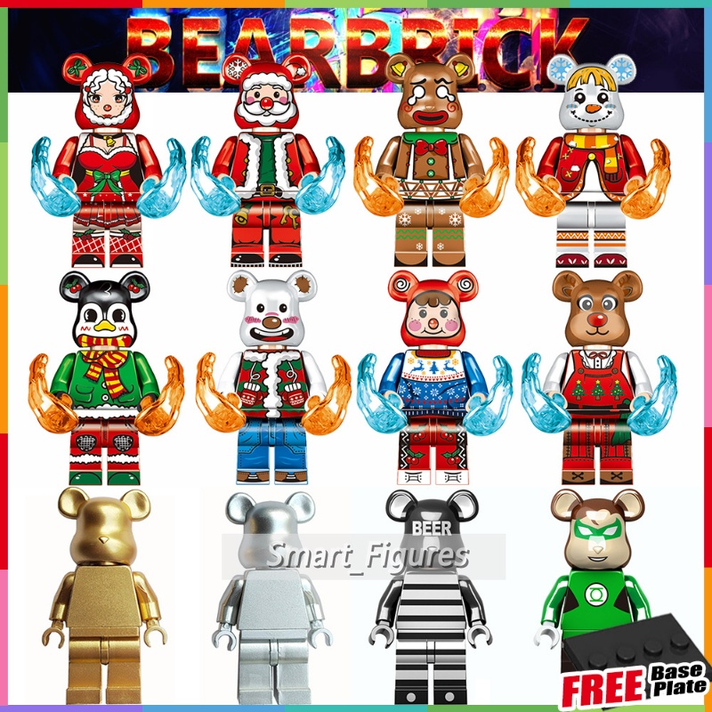 Brickbear Minifigures Minifigures Christmas Series Bear Snowman Beruang Santa Bear Golden Bear Mainan Motor Hadiah Angka Mini