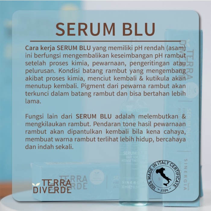 TERRA DIVERDE SERUM BLU HAIR SERUM 10 ML