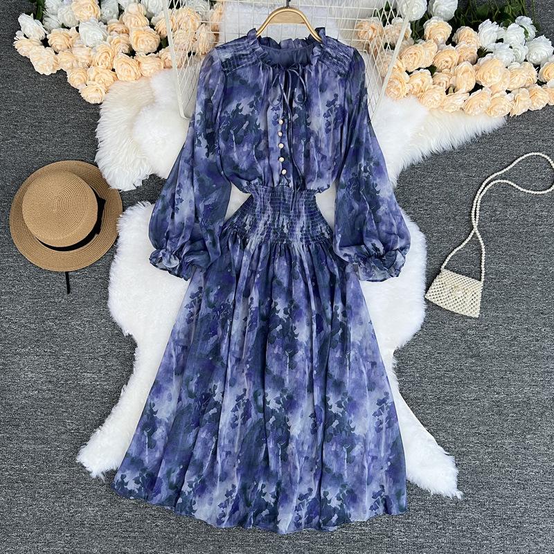 LADYSHOP D264 AUTUMN FEMINIM FAIRY FLOWER LONG DRESS