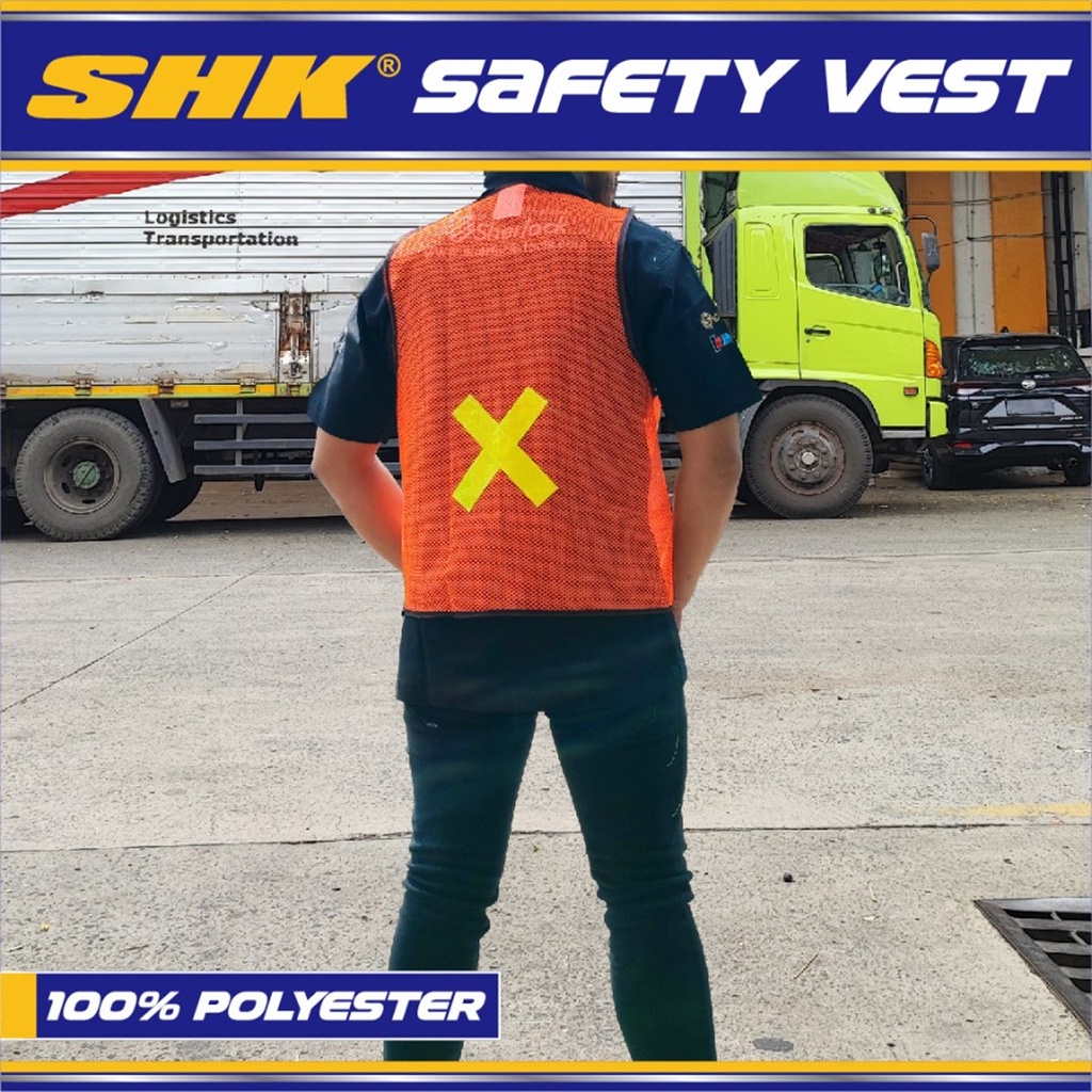 Rompi Proyek Jaring Safety Vest Orange Scot Lite size L SHK