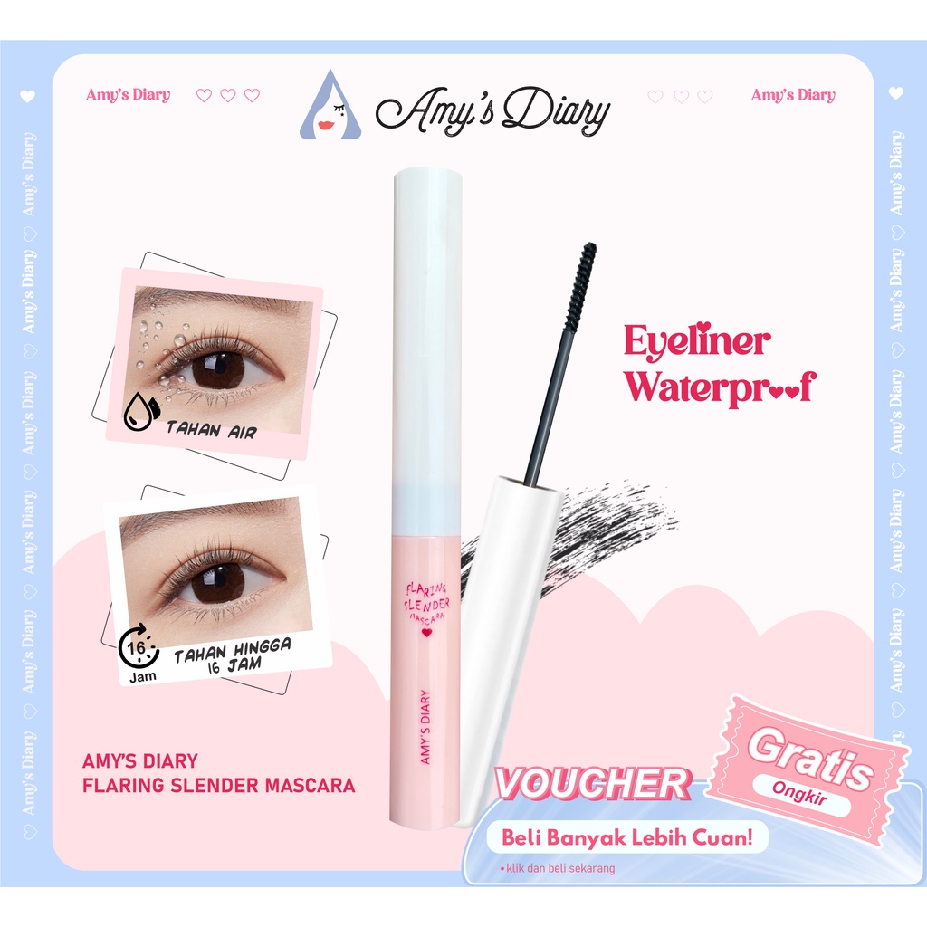 Maskara Waterproof Amy's Diary spiral shape long lasting Termurah dan Terbaik COD !!!