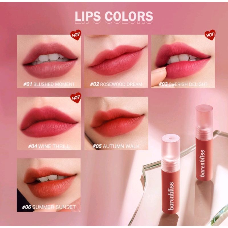 ❤BNB❤ BarenBliss Cherry Makes Cheerful Korea Lip Velvet Series