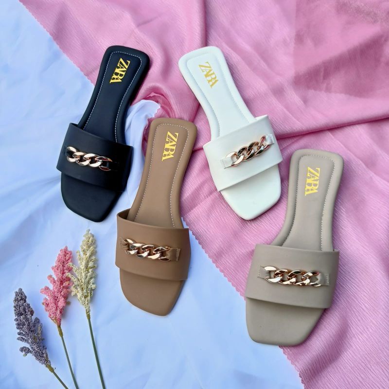 SANDAL WANITA ZARA FLAT