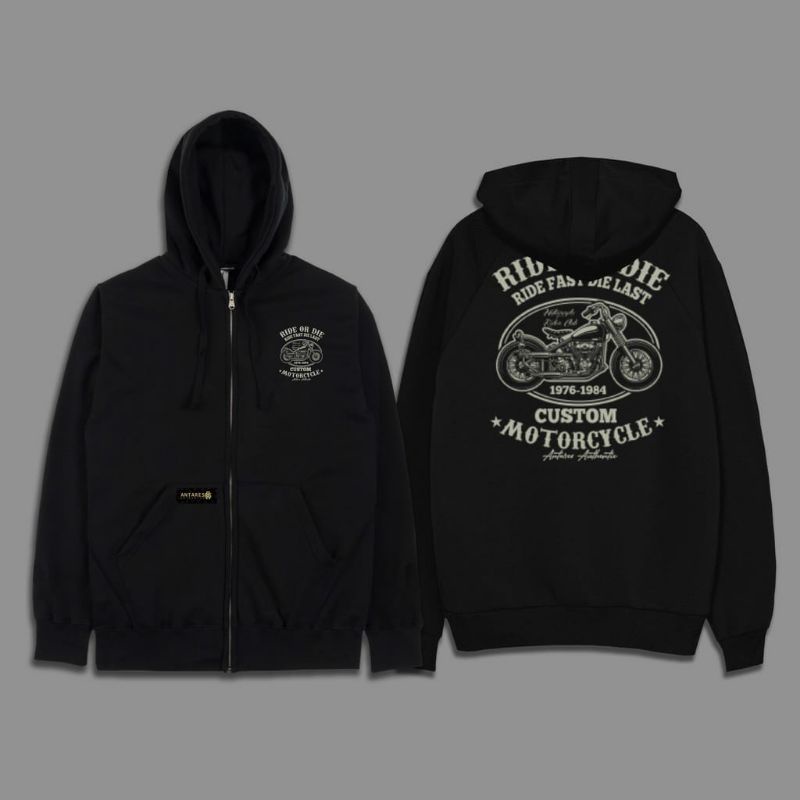 Jaket/Ziper Hoodie Antares Pria Original