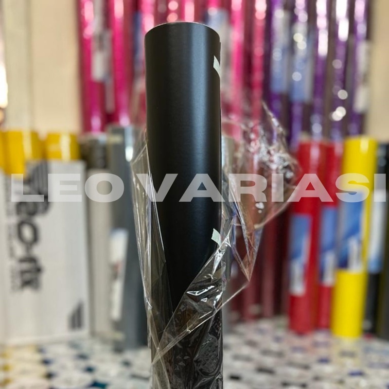 skotlet hitam dop matte stiker hitam doff