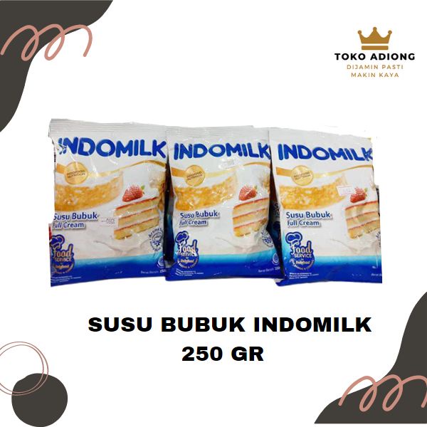SUSU BUBUK FULL CREAM INDOMILK - INDOFOOD NUTRION - FOOD SERVICE FOR BAKING & COOKING 250 GR