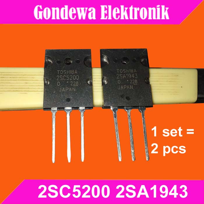 2SA1943 2SC5200 Transistor pinal
