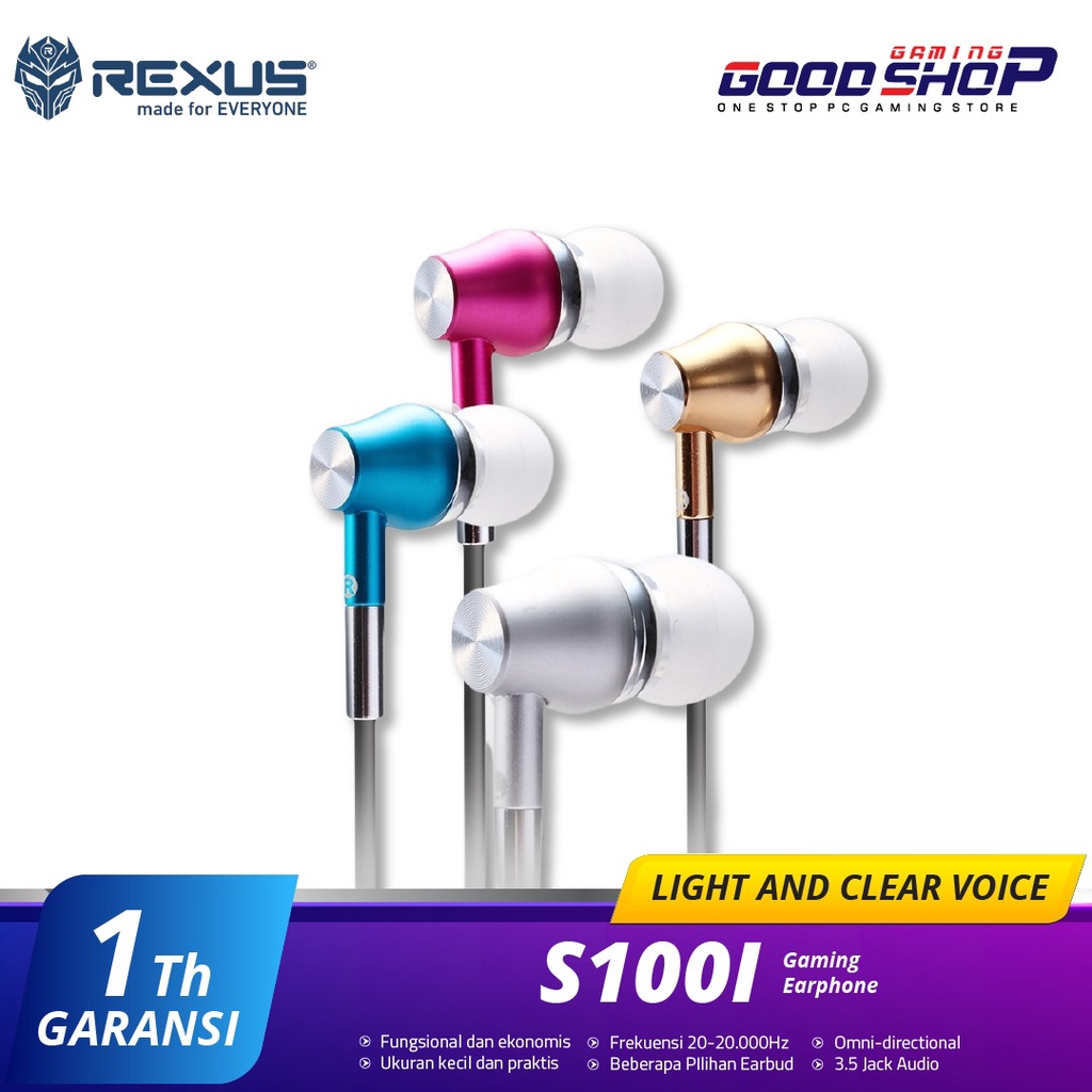 Rexus Earphone S100i - Gaming Earphone
