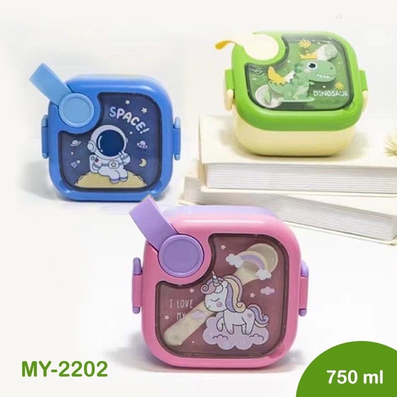 Tedemei Lunch Box Bento Stainless dengan Wadah Sup 750ml