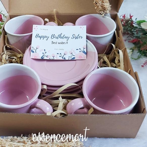 

EXCLUSIVE!Hampers Set Cangkir Keramik Twotone Cantik Hadiah Pernikahan Wedding Ulang Tahun|KD1