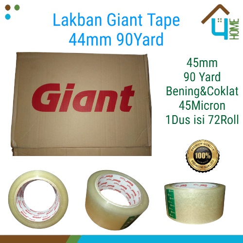 

JUAL LAKBAN GIANT TAPE 1 DUS BENING&COKLAT,PENGIRIMAN HANYA INSTANT